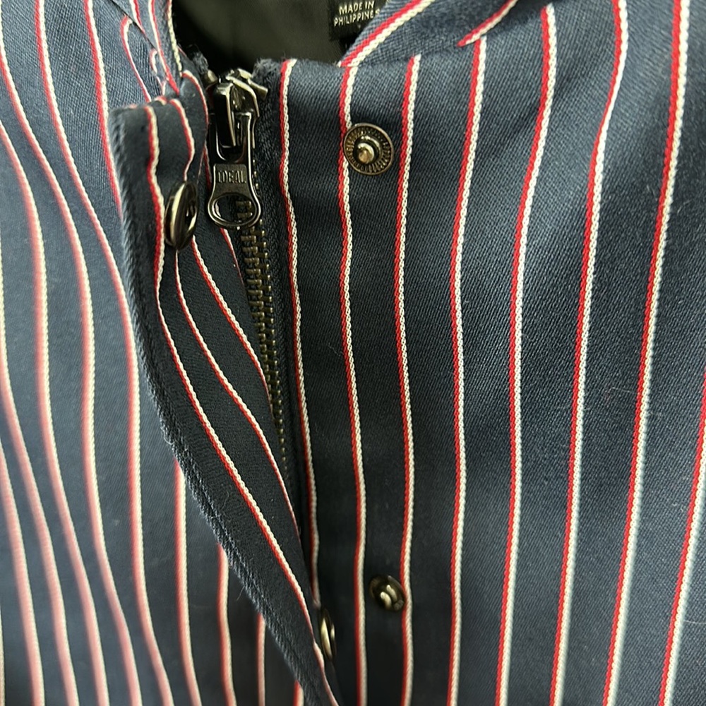 Banana republic red, white, & blue striped bomber jacket Small - Picture 7 of 9